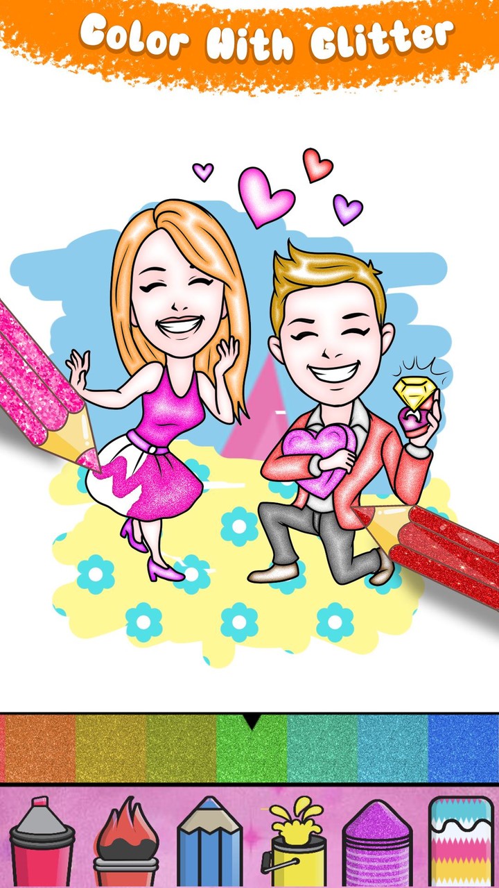 Bride And Groom Coloring Book screenshot image 1_Popularmodapk.com