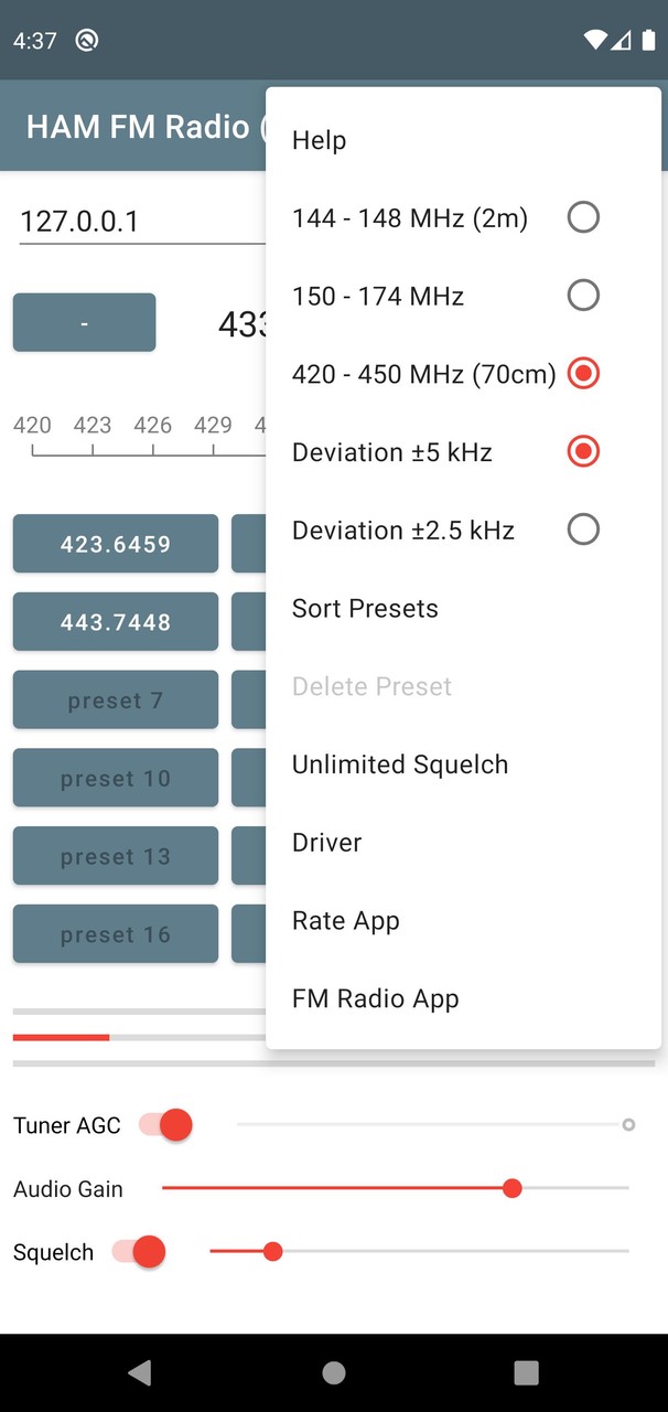 HAM FM Radio (RTL-SDR) screenshot image 23_Popularmodapk.com