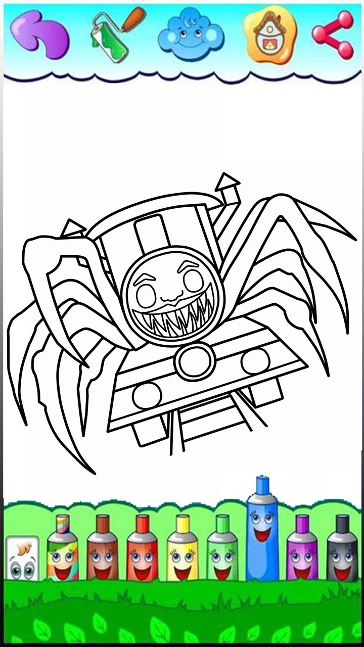 Choo Choo Charles Coloring screenshot image 2_Popularmodapk.com