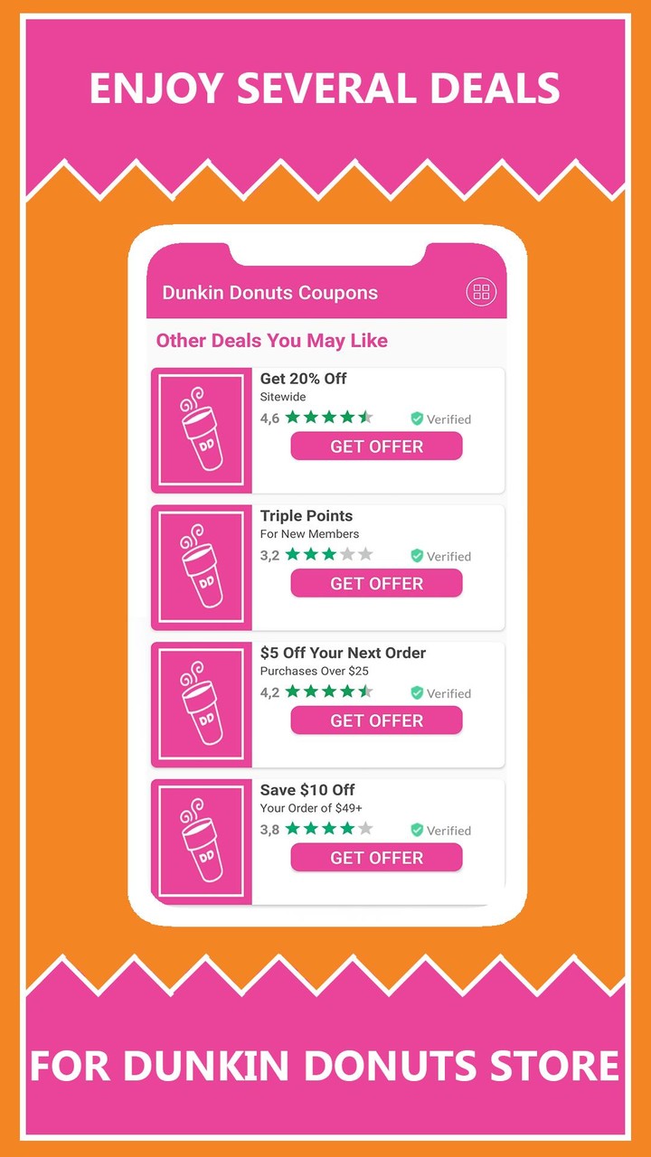 Dunkin Donuts Coupon codes screenshot image 3_Popularmodapk.com