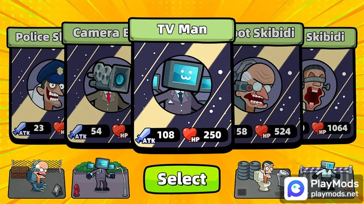 Merge War: Skibydy vs Kamera<span>(No ads)</span> screenshot image 3_Popularmodapk.com