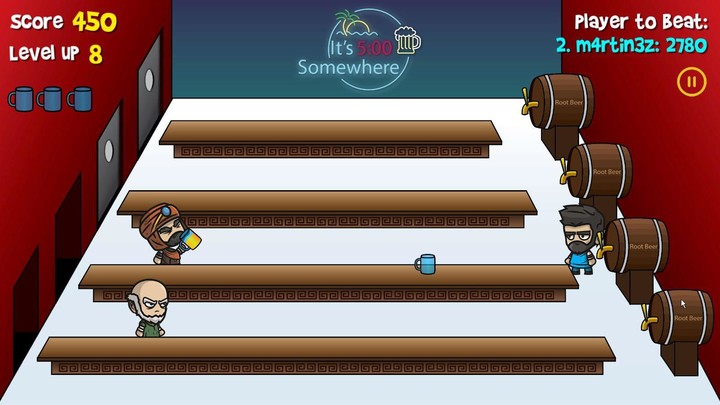 Root Beer Tapper screenshot image 3_Popularmodapk.com