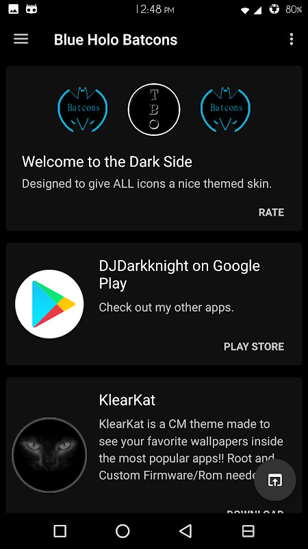 Blue Holo Batcons Icon Skins screenshot image 3_Popularmodapk.com
