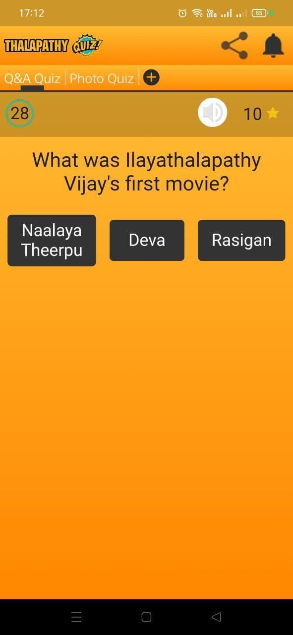 Thalapathy Quiz - Trivia Game  screenshot image 4_Popularmodapk.com