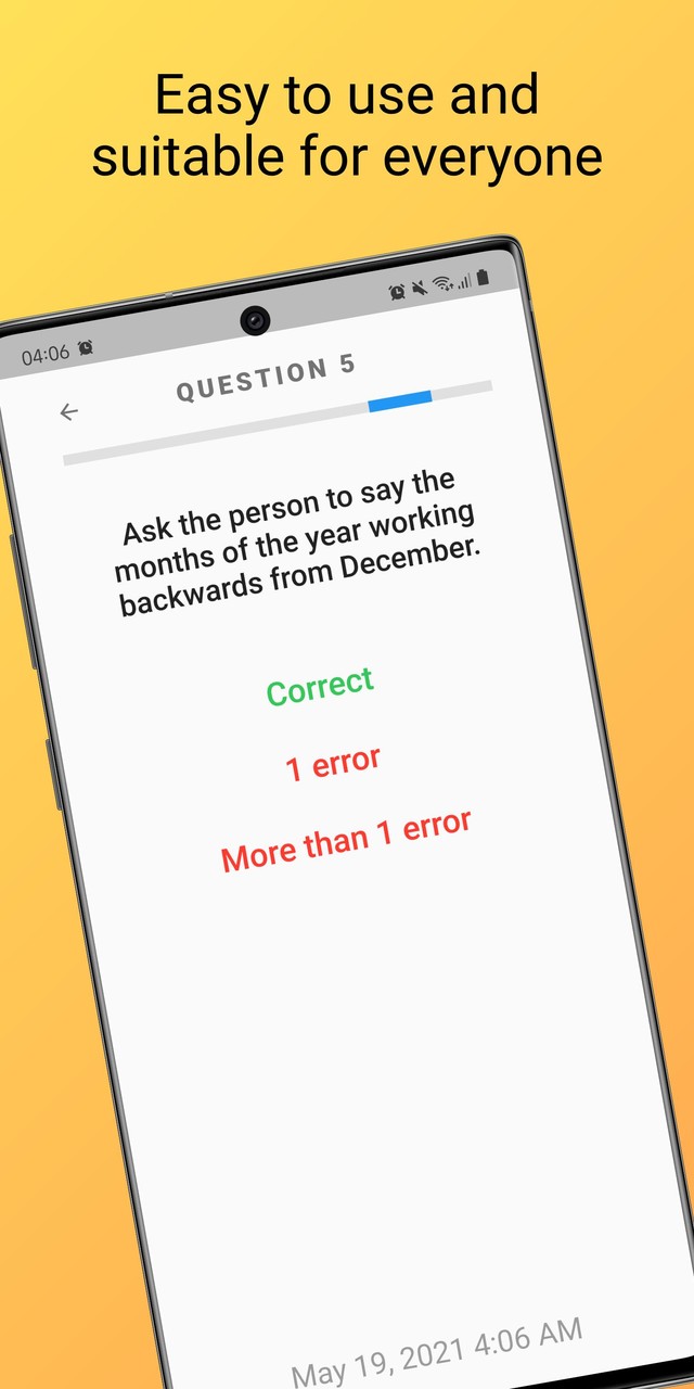 6CIT: Six Cognitive Item Test screenshot image 4_Popularmodapk.com