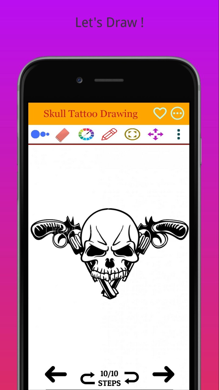 How to Draw Easy Skull Tattoo screenshot image 23_Popularmodapk.com