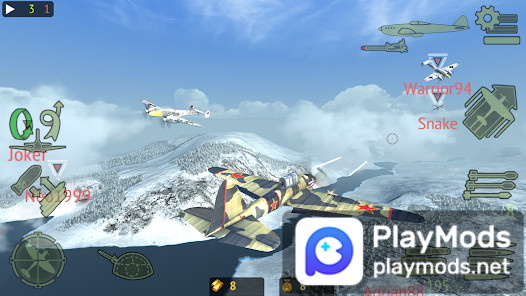 Warplanes: Online Combat<span>(Unlimited purchases)</span> screenshot image 4_Popularmodapk.com