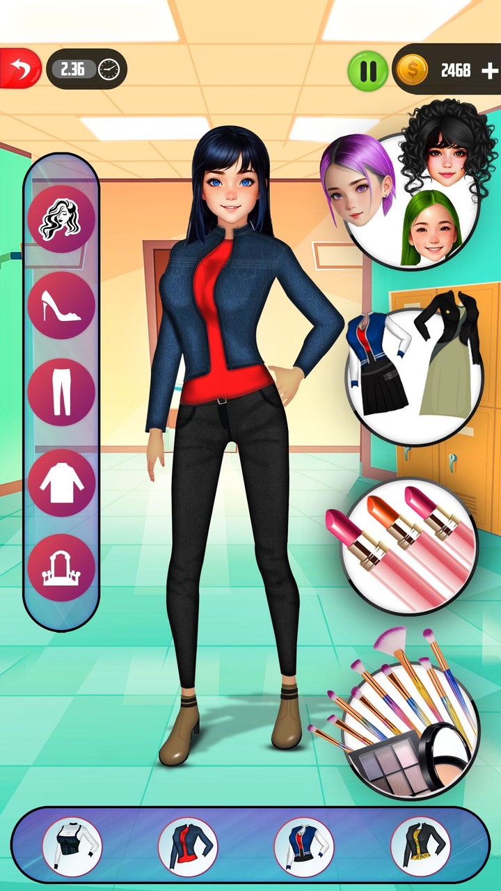 School Girl Dress up Game 2023 screenshot image 1_Popularmodapk.com