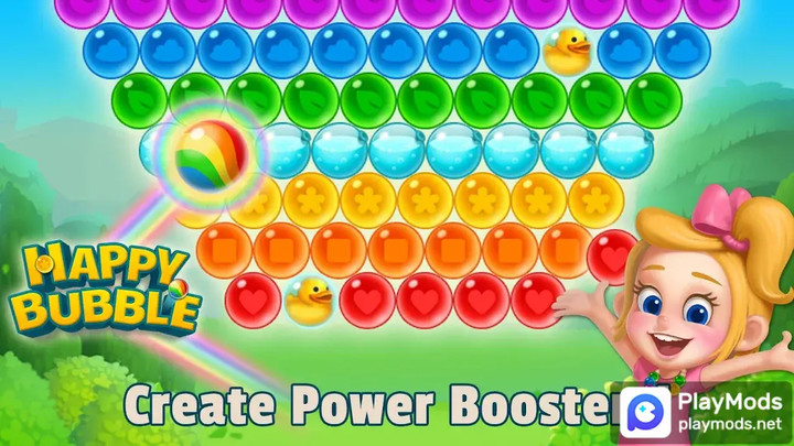 Happy Bubble: Shoot n Pop<span>(Auto Win)</span> screenshot image 2_Popularmodapk.com