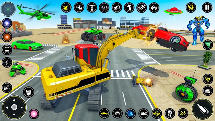Monster Crane robot Car Games screenshot image 1_Popularmodapk.com