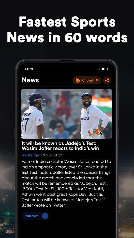 SportsTiger Live Score & News screenshot image 8_Popularmodapk.com