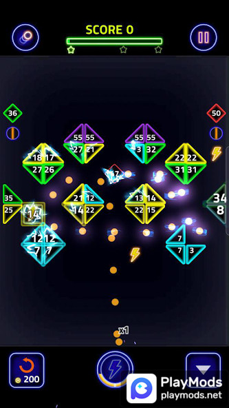 Brick Breaker Glow<span>(Unlimited Money)</span> screenshot image 3_Popularmodapk.com