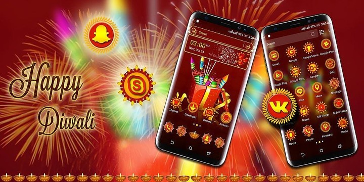 Diwali Crackers Launcher Theme screenshot image 1_Popularmodapk.com
