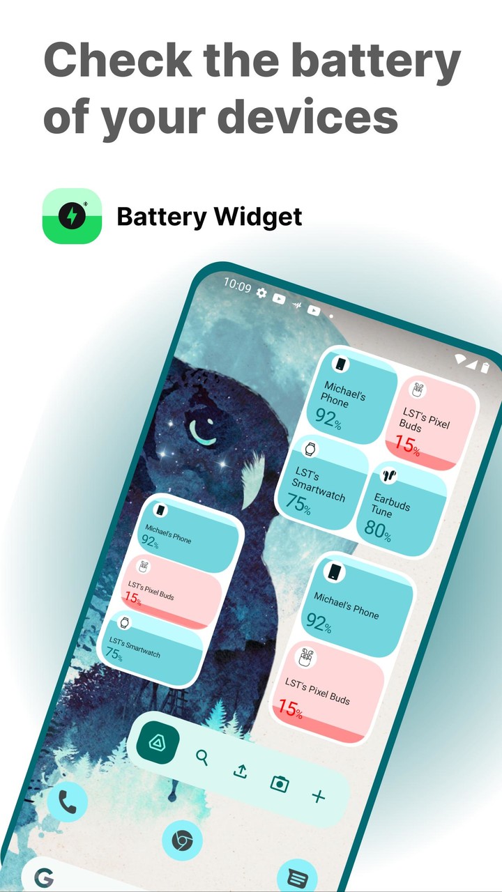 Battery Widget - Android 12 screenshot image 1_Popularmodapk.com