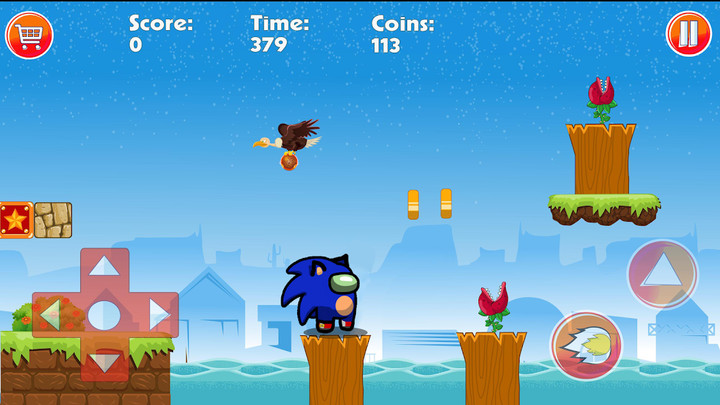 bleu hedgehog Runner Dash<span>(Unlimited Money)</span> screenshot image 2_Popularmodapk.com