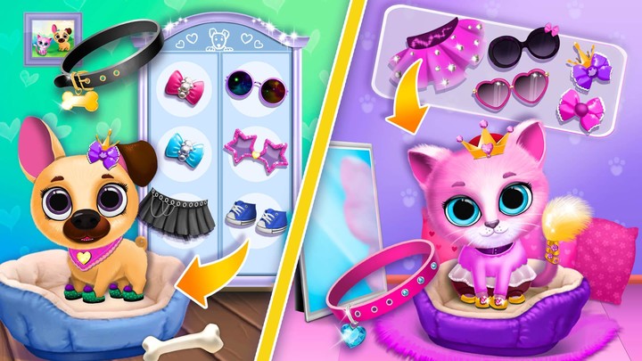 Kiki & Fifi Pet Friends - Virtual Cat & Dog Care screenshot image 5_Popularmodapk.com