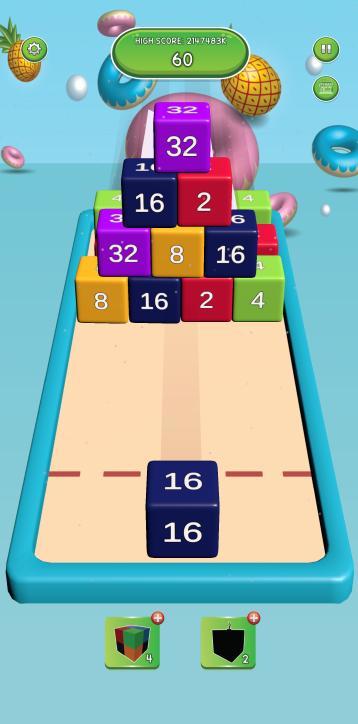 Cube Fusion 2048 3D merge game screenshot image 3_Popularmodapk.com