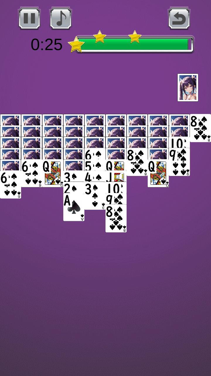 Sexy Waifu Spider Solitaire screenshot image 2_Popularmodapk.com