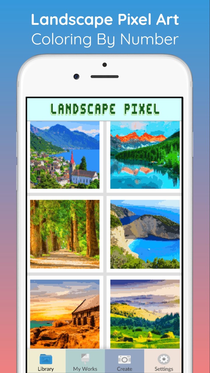 Landscape Pixel Art Coloring screenshot image 3_Popularmodapk.com