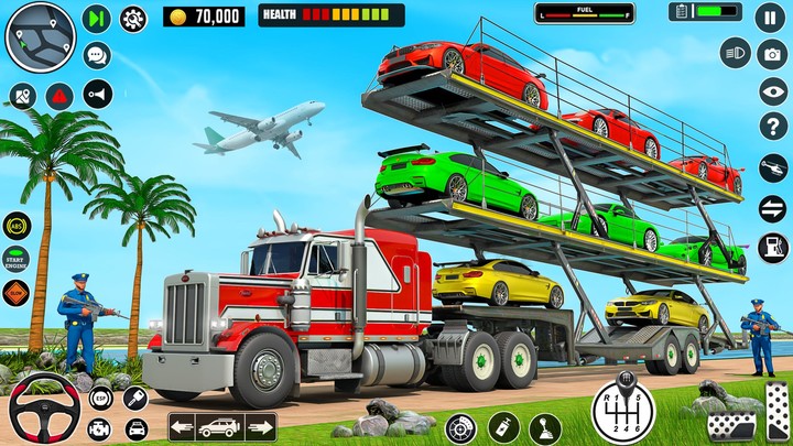 Crazy Car Transport Truck Game screenshot image 1_Popularmodapk.com