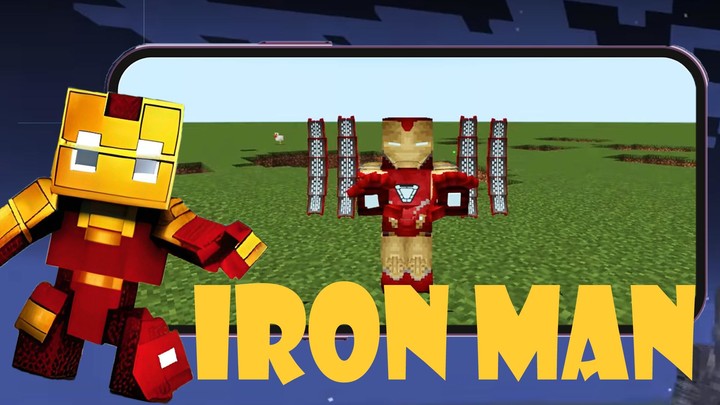 Iron Man Minecraft Mod skin PE screenshot image 1_Popularmodapk.com