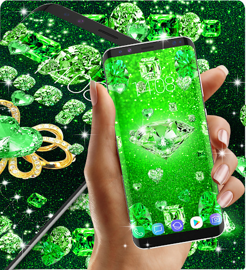 Green diamond shiny wallpapers screenshot image 2_Popularmodapk.com