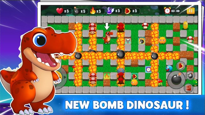 Dino Bomb - Crazy Bomber screenshot image 2_Popularmodapk.com