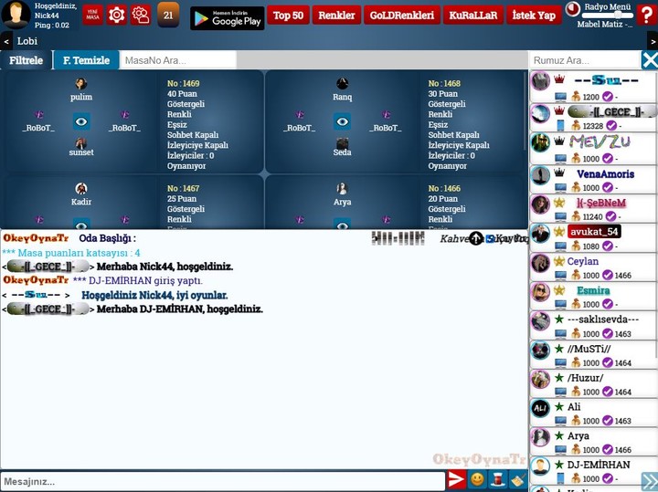 SevgiOkey.Com - Okey Oyna screenshot image 4_Popularmodapk.com