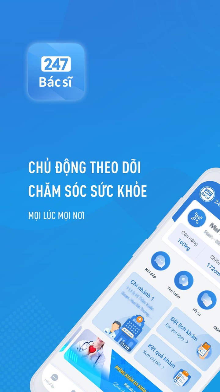 247 Bác sĩ - Y bạ điện tử, CSYT, đặt lịch, kết quả screenshot image 1_Popularmodapk.com