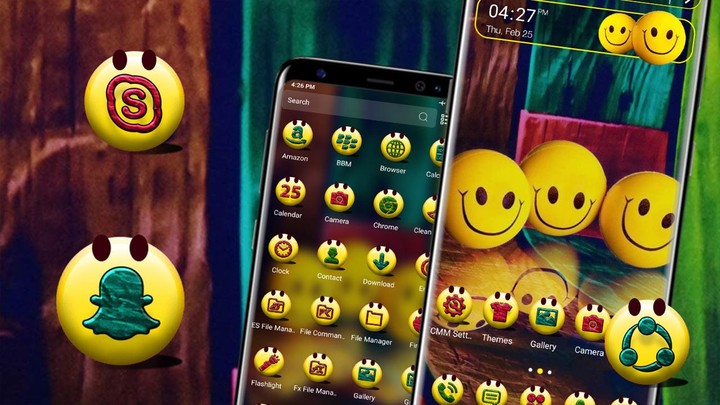 Smiley Emoji Launcher Theme screenshot image 1_Popularmodapk.com