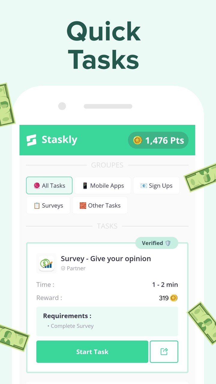 Staskly: Earn Money for Tasks screenshot image 2_Popularmodapk.com