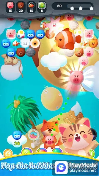 Bubble Shooter : Animals Pop<span>(Unlimited Currency)</span> screenshot image 1_Popularmodapk.com