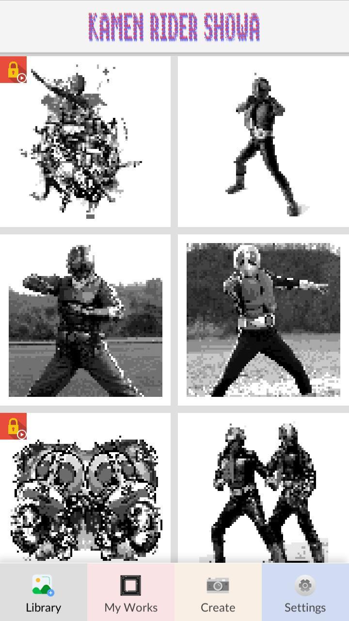 Kamen Rider Showa Pixel Art screenshot image 1_Popularmodapk.com