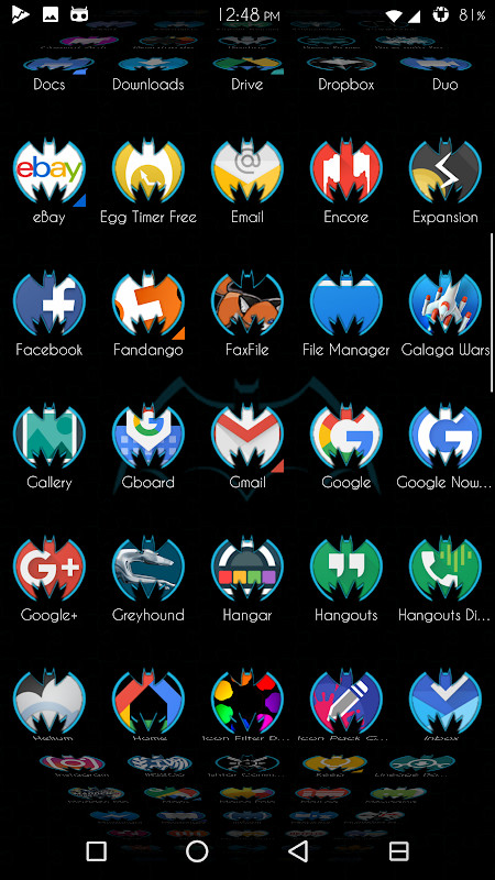 Blue Holo Batcons Icon Skins screenshot image 5_Popularmodapk.com