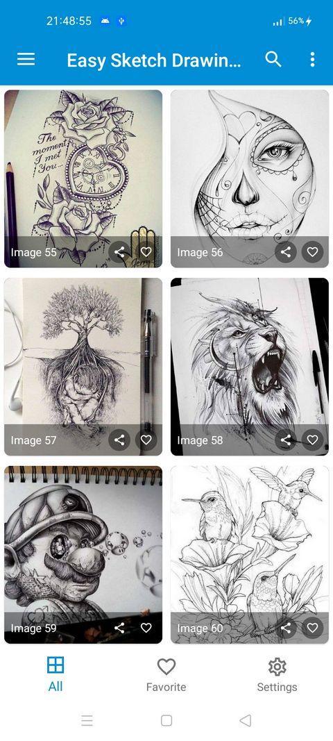 400 Easy Sketch Drawing Ideas screenshot image 4_Popularmodapk.com