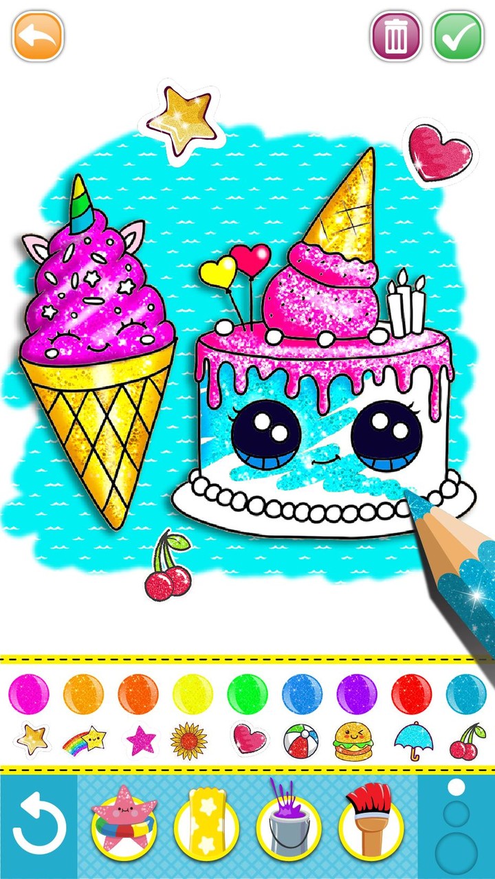 Glitter mermaid coloring pages for kids screenshot image 4_Popularmodapk.com