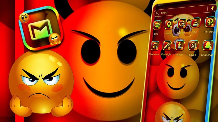 Devil Emoji Launcher Theme screenshot image 2_Popularmodapk.com