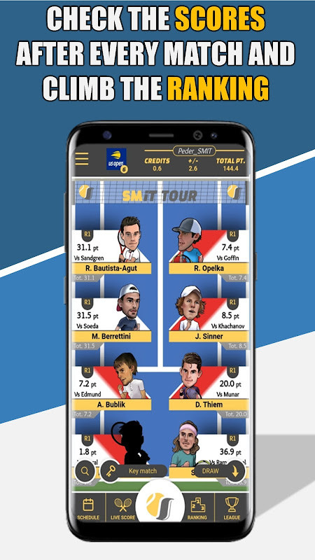 Smash It - Fantasy Tennis screenshot image 2_Popularmodapk.com