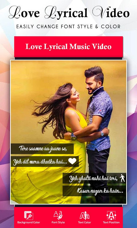 My Love Lyrical Video Maker screenshot image 6_Popularmodapk.com