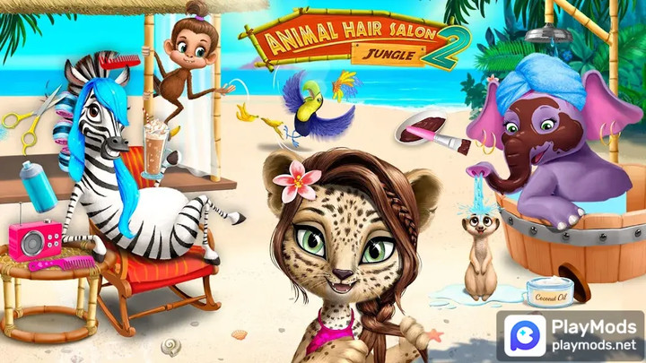 Jungle Animal Hair Salon 2<span>(Unlimited Money)</span> screenshot image 2_Popularmodapk.com
