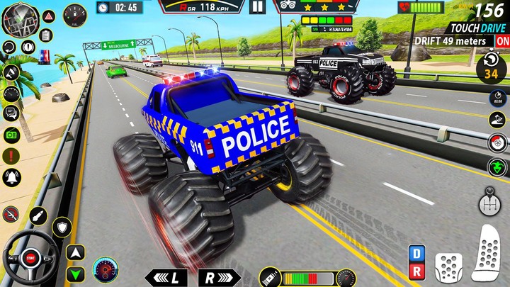 Police Monster Truck Car Games screenshot image 4_Popularmodapk.com