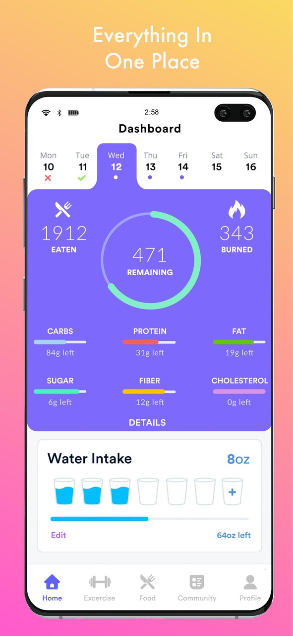 Qalorie: Calorie Counter & Weight Loss screenshot image 1_Popularmodapk.com